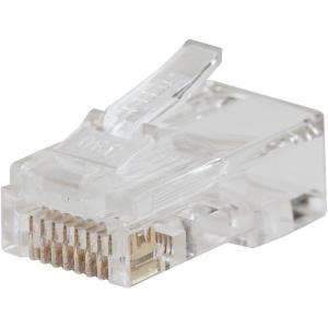 imageKlein Tools VDV826729 PassThru Modular Data Plugs RJ45CAT6 10Pack Gold Plated Power Over EthernetFCCRoHS Compliant For Solid or Stranded Cable
