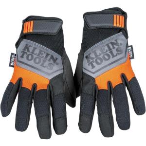 imageKlein Tools Work Gloves General Purpose Gloves Comfortable Suede Palm Touchscreen Capable Hook and Loop ClosureMedium