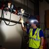 imageKlein Tools 56308 Rechargeable Headlamp with Strap 575 Lumens WideBeam LED AllOn or Direct Focus Modes for Work and OutdoorsHeadlamp with Strap