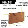 imageKlein Tools 5139L Zipper Bag TopGrain Leather Tool Pouch with Strong Zipper Close 1212Inch Brown