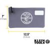imageKlein Tools 55578 Zipper Bag with Divider No 10 Canvas 7Inch x 1212Inch Heavy Duty Tool Bag Organizer Multipurpose for Tools to Crafts