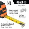 imageKlein Tools 9125 Tape Measure HeavyDuty Measuring Tape with 25Foot SingleHook Nylon Reinforced Blade With Metal Belt Clip16Foot
