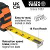 imageKlein Tools 9125 Tape Measure HeavyDuty Measuring Tape with 25Foot SingleHook Nylon Reinforced Blade With Metal Belt Clip25Foot