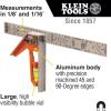 imageKlein Tools 935CSEL Combination Square Ruler for Electricians and Carpenters Stainless Steel Double Sided Ruler Bubble Level Magnetic