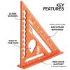 imageKlein Tools 935FSQ Framing Square 24Inch x 16Inch L Shape Carpenter Woodworking Tool with Laser Etched Rafter Tables and Octagon ScalesRafter Square  7Inch