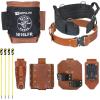 imageKlein Tools 5800IWBXL Ironworker Tool Holder Belt System 8Piece Set QuickRelease Belt Bolt Bag Holders Tension Straps Pro Pad XLargeLarge