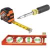 imageKlein Tools 80040 Layout Tool Kit with Tape Measure Magnetic Torpedo Level and Magnetic MultiBit Screwdriver 3Piece