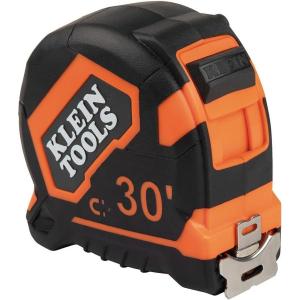 imageKlein Tools 9230 Tape Measure HeavyDuty Measuring Tape with 30Foot DoubleHook DoubleSided Nylon Reinforced Blade with Metal Belt Clip