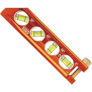 imageKlein Tools 935AB4V Level 6Inch Magnetic Torpedo and Conduit Level with 0304590 Degree Vials VGroove and Magnet Track High Visibility OrangeConduit Level