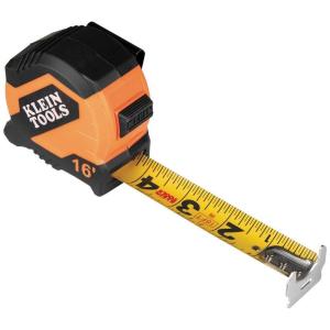 imageKlein Tools 9525 Tape Measure 25Foot Compact DoubleHook Imperial Measuring Tape with Finger Brake Nylon Blade Easy to Read Bold Lines49 m