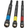 imageKlein Tools 10916PNDC 916Inch Power Nut Driver Magnetic ColorCoded Power Nut Driver ImpactRated with 10Inch Extended Reach3Piece Nut Setter