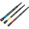 imageKlein Tools 10916PNDC 916Inch Power Nut Driver Magnetic ColorCoded Power Nut Driver ImpactRated with 10Inch Extended Reach3Piece Nut Setter
