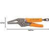 imageKlein Tools 38660 Locking Pliers Set 7Inch and 10Inch Curved Jaw Pliers Quick Release Handles High Torque and Gripping Power 2Piece6In Long Nose