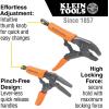 imageKlein Tools 38660 Locking Pliers Set 7Inch and 10Inch Curved Jaw Pliers Quick Release Handles High Torque and Gripping Power 2PieceCombo Kit