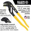 imageKlein Tools D53010 Plier Wrench High Leverage MultiUse Pump Plier with Adjustable and Reversible DoubleSided Jaw Smooth and Knurled Teeth 10Inch10Inch