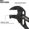 imageKlein Tools D53010 Plier Wrench High Leverage MultiUse Pump Plier with Adjustable and Reversible DoubleSided Jaw Smooth and Knurled Teeth 10Inch12Inch