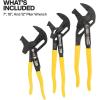 imageKlein Tools D53010 Plier Wrench High Leverage MultiUse Pump Plier with Adjustable and Reversible DoubleSided Jaw Smooth and Knurled Teeth 10Inch3Piece Kit