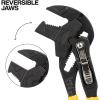 imageKlein Tools D53010 Plier Wrench High Leverage MultiUse Pump Plier with Adjustable and Reversible DoubleSided Jaw Smooth and Knurled Teeth 10Inch3Piece Kit