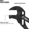 imageKlein Tools D53010 Plier Wrench High Leverage MultiUse Pump Plier with Adjustable and Reversible DoubleSided Jaw Smooth and Knurled Teeth 10Inch3Piece Kit