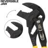 imageKlein Tools D53010 Plier Wrench High Leverage MultiUse Pump Plier with Adjustable and Reversible DoubleSided Jaw Smooth and Knurled Teeth 10Inch7Inch