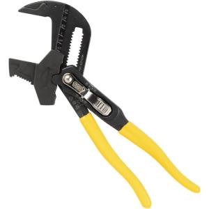 imageKlein Tools D53010 Plier Wrench High Leverage MultiUse Pump Plier with Adjustable and Reversible DoubleSided Jaw Smooth and Knurled Teeth 10Inch7Inch