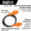 imageKlein Tools 605036 Corded Earplugs 25dB NRR Reusable Orange Ear Protection with Case for Construction Loud Noise Reduction 6Pack6 Pair Pack