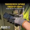 imageKlein Tools 60588 Work Gloves Knit Dipped Cut Resistant ANSI A4 Nitrile Coated Gloves HPPE Fabric Touchscreen Capable Medium 2PairMedium