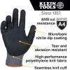 imageKlein Tools 60588 Work Gloves Knit Dipped Cut Resistant ANSI A4 Nitrile Coated Gloves HPPE Fabric Touchscreen Capable Medium 2PairSmall