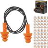 imageKlein Tools 605036 Corded Earplugs 25dB NRR Reusable Orange Ear Protection with Case for Construction Loud Noise Reduction 6Pack50 pair Dispenser