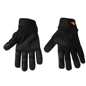 imageKlein Tools 40233 Wire Pulling Gloves Extra Grip Work Gloves with Thumb Reinforcements and Grip Patches on Palm and Fingertips LargeExtra Large