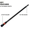 imageKlein Tools 31089 12Inch DualLock Extension 14Inch Hex Shank Impact Bit Holder QuickRelease Locking Mechanism with Secondary Twist Lock Compatible with Impact Drivers and Drills