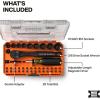 imageKlein Tools 33806 ProFlex 43Piece Impact Socket Set and Impact Driver Bit Set with Modular Case 29 Bits and 10 SAE Socket Sizes S2 Steel Magnetic Adjustable Screwdriver