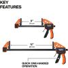 imageKlein Tools 47552 SpeedKlamp 6Inch and 12Inch ClampSpreader 4Pack 150Pound Clamping Force OneHandedOperation for Woodworking and Metal Projects