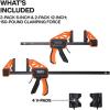 imageKlein Tools 47552 SpeedKlamp 6Inch and 12Inch ClampSpreader 4Pack 150Pound Clamping Force OneHandedOperation for Woodworking and Metal Projects