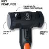 imageKlein Tools H80626EP 6Pound Sledgehammer with Fiberglass Handle Small Sledgehammer Demolition Tools HeavyDuty Hammer for Construction