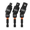 imageKlein Tools 65813SW 3Piece Impact Driver Swivel Socket Adapter Set 20Degree Swivel ImpactRated Socket Extension Ball Detent HighVisibility