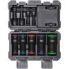 imageKlein Tools 66055 2in1 Flip Socket Set ColorCoded 12Point Includes 4 Adapters 38Inch and 12Inch Drive