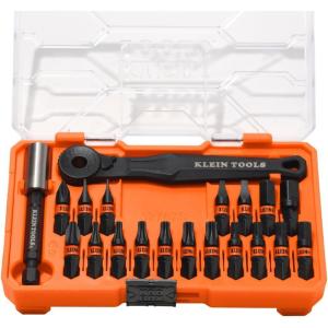 imageKlein Tools 32787S Slim MicroRatchet ProFlex Impact Driver Bit Set 20Piece S2 Steel MODbox Compatible Storage Case Magnetic Bit Holder20Piece Set