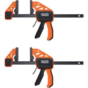 imageKlein Tools 47550 SpeedKlamp 6Inch ClampSpreader 2Pack 150Pound Clamping Force OneHandedOperation for Woodworking and Metal Projects