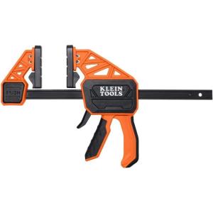 imageKlein Tools 47555 SpeedKlamp 6Inch 300Pound Clamping Force ClampSpreader Pivoting Pads OneHandedOperation for Woodworking and Metal Projects