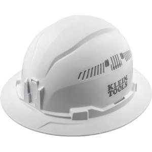 imageKlein Tools 60401 Hard Hat Vented Full Brim Style Padded SelfWicking OdorResistant Sweatband White