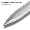 imageKlein Tools DK16 DoubleEdged Duct Knife Serrated Stainless Steel Blade Designed for Duct Board and Insulation Fixed Blade Knife with Sheath 512Inch