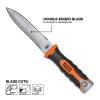 imageKlein Tools DK16 DoubleEdged Duct Knife Serrated Stainless Steel Blade Designed for Duct Board and Insulation Fixed Blade Knife with Sheath 512Inch