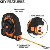 imageKlein Tools 94100CR Closed Reel Long Tape Measure 100Foot Nylon Coated Blade with Belt Clip and Lanyard Hole
