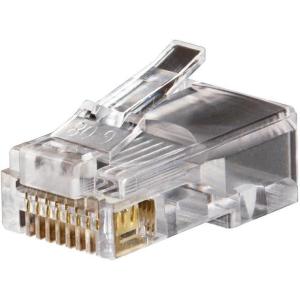 imageKlein Tools VDV826611 RJ45 Connectors Cat5e Modular Data Plugs with 3pronged Contact for Solid or Stranded Conductors 100Pack50Pack
