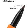 imageKlein Tools 861014 Skribes Fine Tip Permanent Markers Black Hard Hat Clip MultiSurface Jobsite Marker for Wet Dry and Oily Surfaces 4Pack36Pack Black