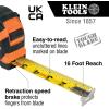 imageKlein Tools 9135 Tape Measure HeavyDuty Measuring Tape with 35Foot SingleHook Nylon Reinforced Blade with Metal Belt Clip