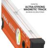 imageKlein Tools 93524MAG 24Inch Box Level Magnetic Box Beam Bubble Level 3 Vials High Visibility Orange Aluminum Body VGroove and Magnet Track24Inch Magnetic