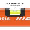 imageKlein Tools 93548MAG 48Inch Box Level Magnetic Box Beam Bubble Level 3 Vials High Visibility Orange Aluminum Body VGroove and Magnet Track48Inch Magnetic
