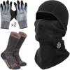 imageKlein Tools 80109 Balaclava Winter Kit with Fleece Balaclava 2 Thermal Dipped Winter Gloves Performance Thermal Socks